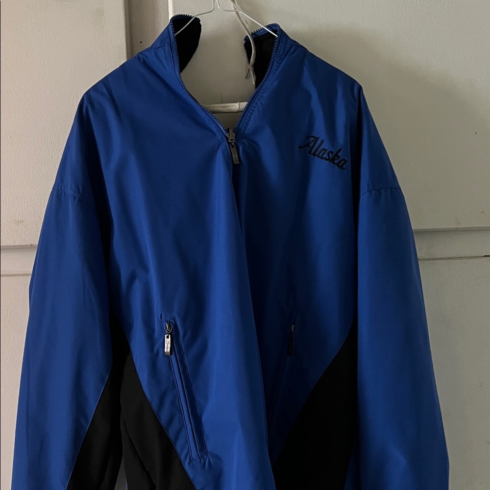 Women's Blue and Black Ski Jacket - Picture 3 of 4